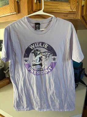 Hanes Light Purple Willie for President Graphic Tee